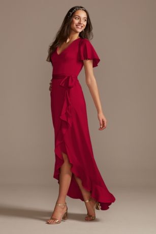 Crepe Dress with sleeves